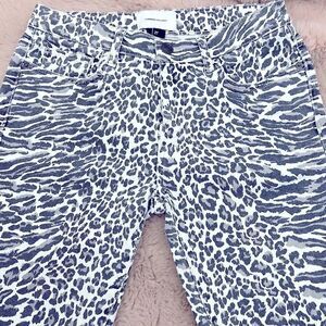 Current Elliott skinny midrise animal print jeans